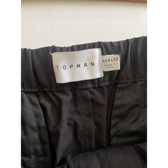 Topman Men's Casual‎ Pants Black With Large Side Pockets 32 Waist 30  Length - Picture 3 of 6